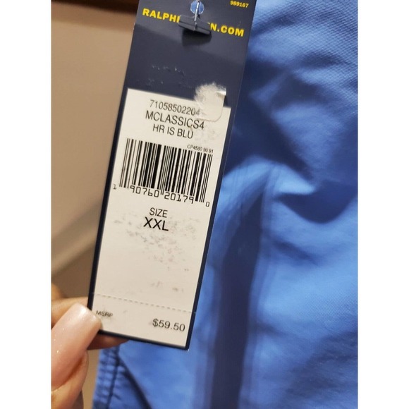 Polo Ralph Lauren Men's Blue Polyester Pull On Swim Trunk Logo Print Shorts 2XL - Picture 4 of 12